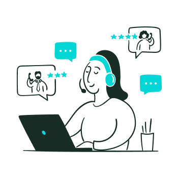 Un conseiller Page.ma au casque vérifie une demande par téléphone